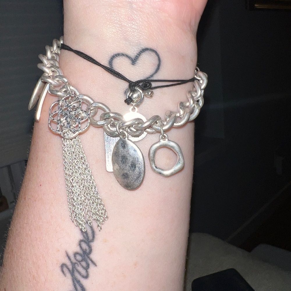 Beautiful silver plated charm bracelet - Picture 7 of 8